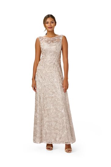 Adrianna papell deals grey sequin dress