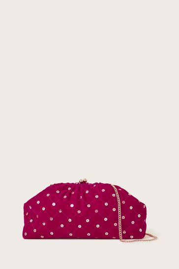 Monsoon Pink	Sequin Clutch Bag