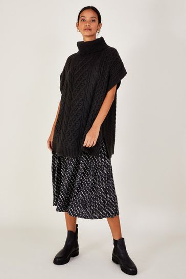 Black poncho dress hotsell