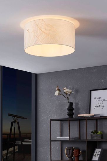 Eglo White/Gold Bucamaranga Print Fabric Ceiling Light