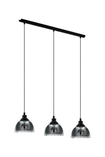 Eglo Black Beleser Transparent 3 Light Ceiling Light Pendant