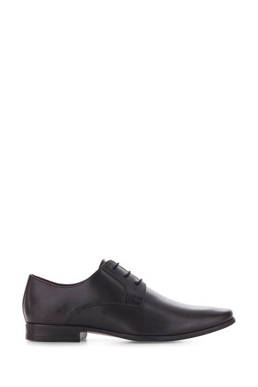 Jacamo Black Mason Leather Derby Formal Shoes with Extra Wide Fit