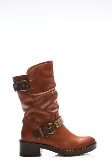 Mid calf shop ruched boots