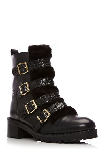 Buy Moda in Pelle Black Buckle Biker Boots from Next Ireland