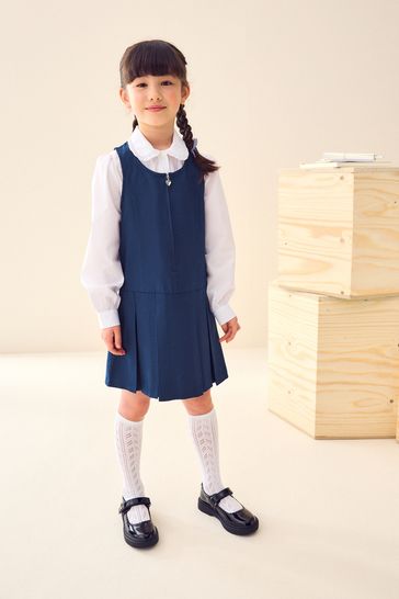 Royal Blue Regular Fit Zip Front School Pinafore 3 14yrs