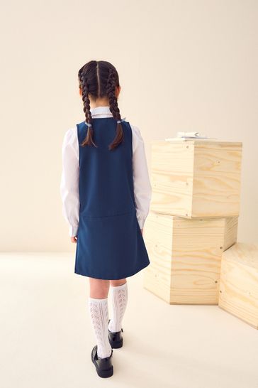Royal Blue Zip Front School Pinafore 3 14yrs