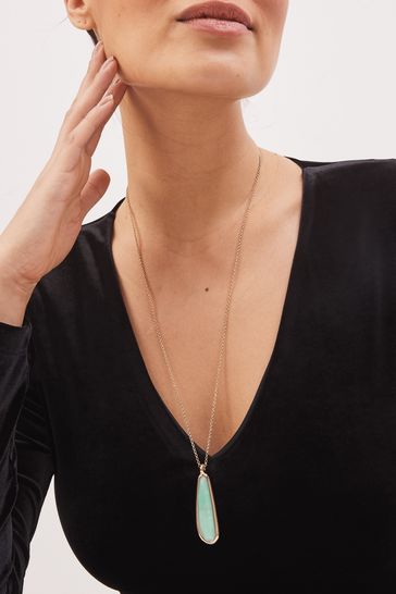 Semi precious outlet stone pendant necklaces