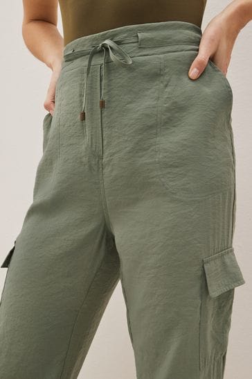 Buy Khaki Green Utility Side Pocket Trousers from Next Luxembourg