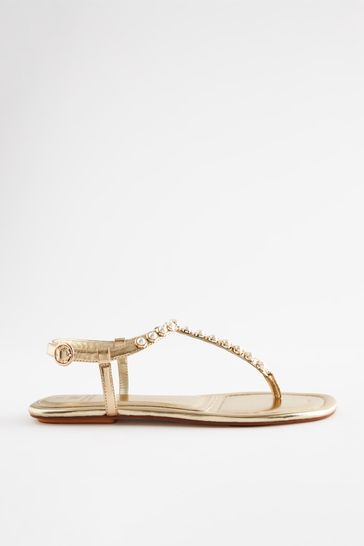 Gold flat sales sandals uk