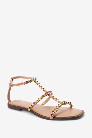 Jewelled gladiator sandals outlet
