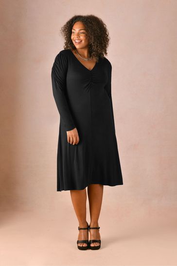 Buy Live Unlimited Black Curve V Neck Prawn Sleeve Jersey Swing