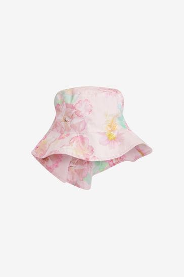 Pink Low Back Bucket Hat (3mths-10yrs)