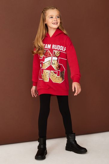 F&F Red Novelty Team Rudolph Hoodie And Leggings Set