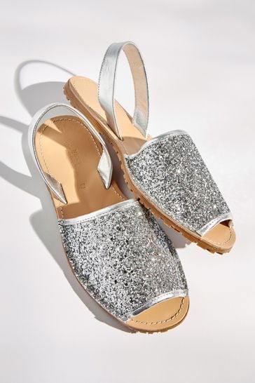 Silver Regular/Wide Fit Beach Sandals