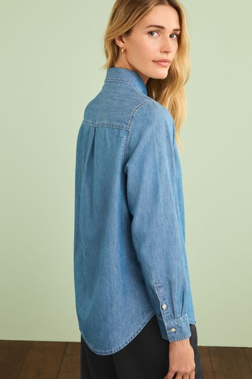 Buy Mid Blue Denim Shirt from Next Canada