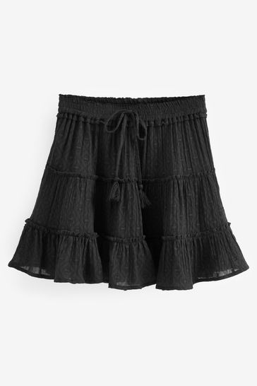 Black mini skirt best sale cotton