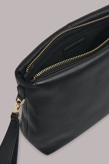 Black hot sale zip clutch