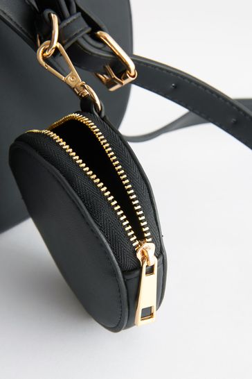 Black round best sale cross body bag