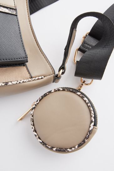 Split suede crossbody best sale bag with beaded strap