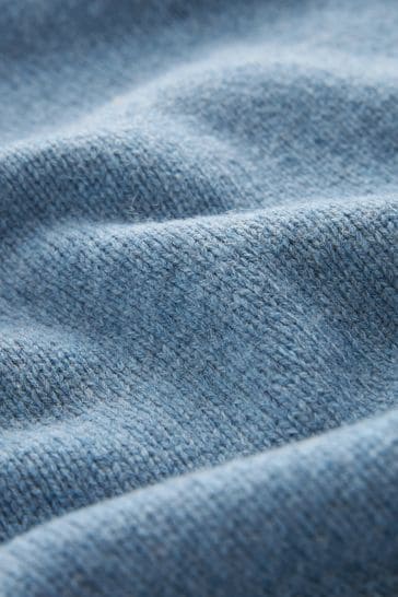 Buy Light Blue Crew Neck Regular Signature Lambswool Jumper from