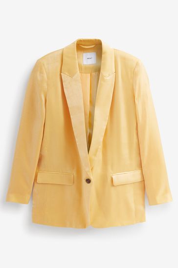 Buy Yellow Relaxed Fit Shimmer Blazer from Next Luxembourg