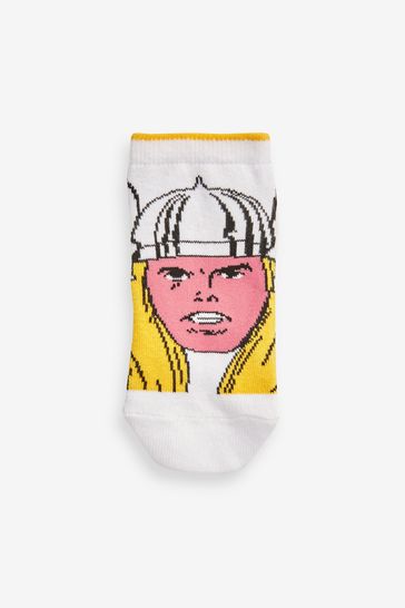 Buy White Marvel Cotton Rich Trainer Socks 7 Pack from Next Denmark