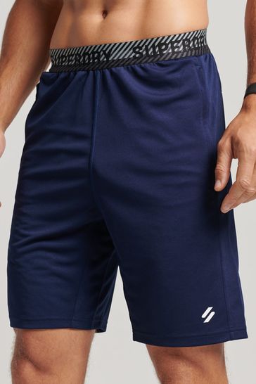 Superdry Blue Sport Core Relaxed Shorts