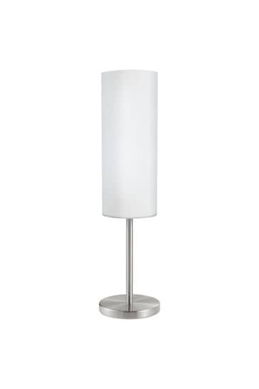 Eglo White Troy 3 Nickel Matte Table Lamp
