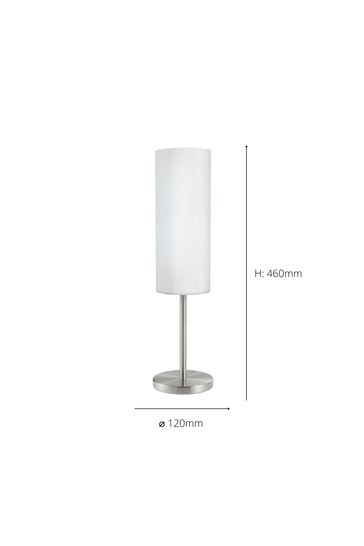 Eglo White Troy 3 Nickel Matte Table Lamp