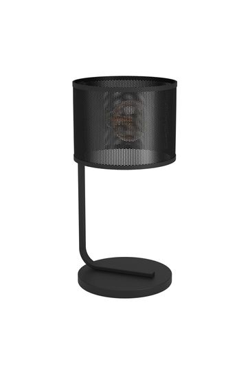 Eglo Black Manby Mesh Drum Table Lamp