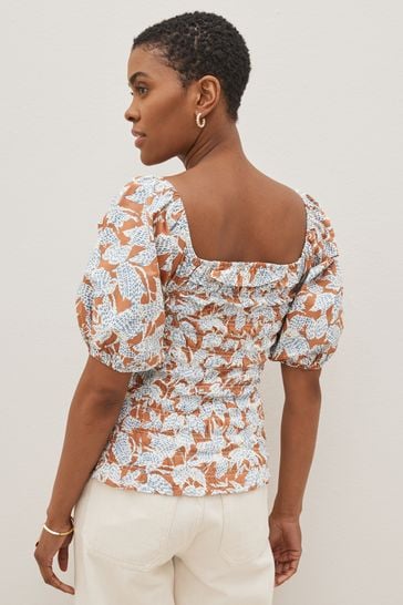 Puff outlet shoulder top