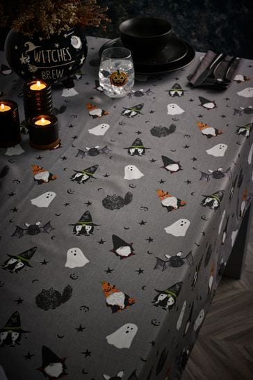 Grey Halloween Gonk Wipe Clean Table Cloth