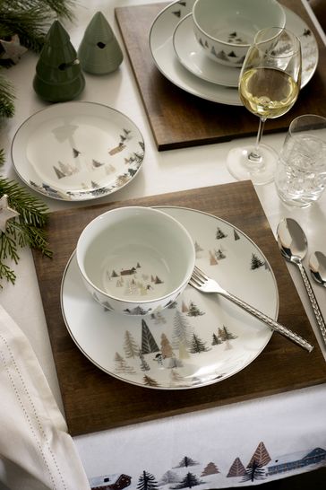 White christmas plates top