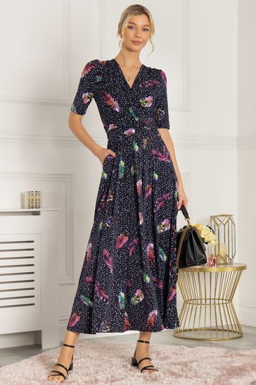 Buy Jolie Moi Blue Airis Printed Maxi Dress from Next Luxembourg
