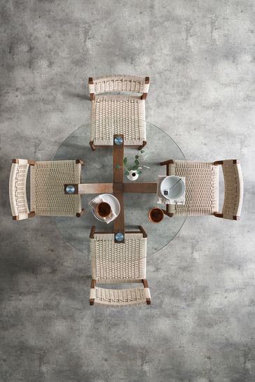 Next oak and glass best sale round dining table