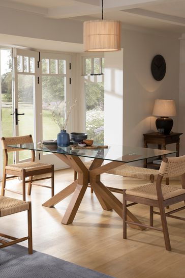 Solid dark store oak dining table