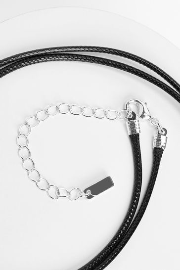 Black discount cord necklace