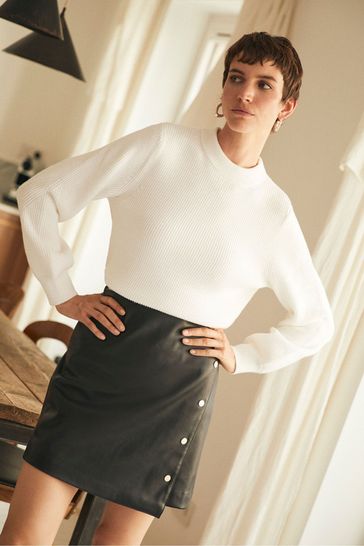 Mint velvet leather pencil skirt online