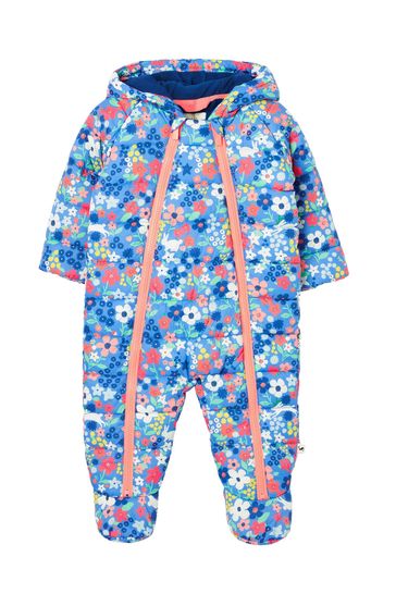 Joules Blue Snuggle Printed All-In-One Pramsuit