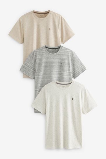Neutral 3 Pack Stag Marl T-Shirt
