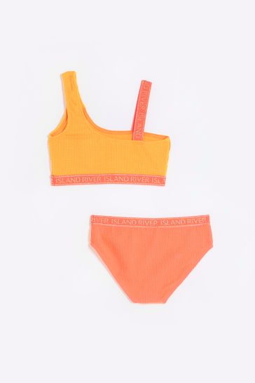 Buy River Island Girls Pink Coral Twist Front Hunza Bikini from Next Netherlands