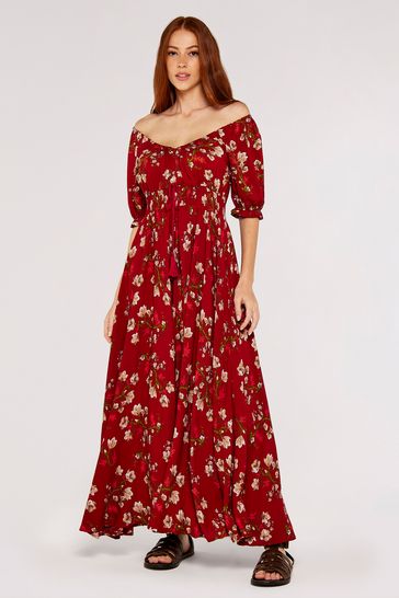 Apricot red dress deals