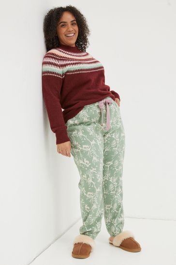 Ladies fleece pyjama bottoms on sale