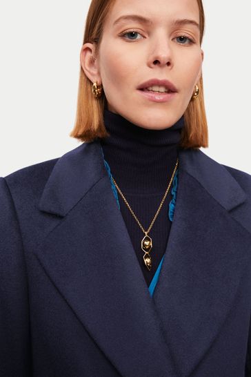 Buy Jigsaw Blue Wool Maxi City Coat from Next USA