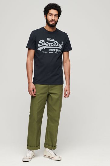 Buy Superdry Blue Vintage Logo Core T Shirt from Next Singapore