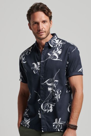  Short Sleeve Blouse Petite Hawaiian Shirt for Men