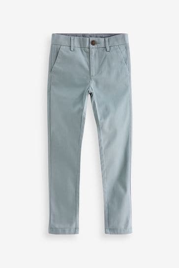 Light Blue Skinny Fit Stretch Chino Trousers (3-17yrs)