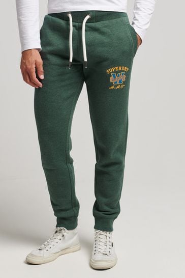 Superdry Green College Logo Slim Fit Cuffed Joggers