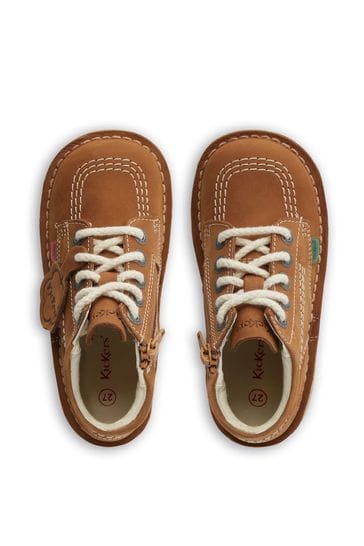 Buy Kickers Unisex Infant Kick Hi Zip Brown Boots from Next