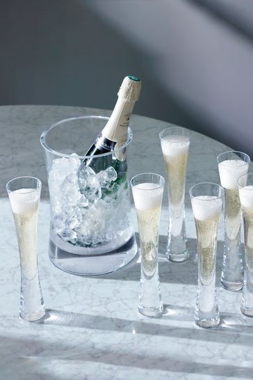 LSA International 7 Piece Clear Moya Champagne Serving Set